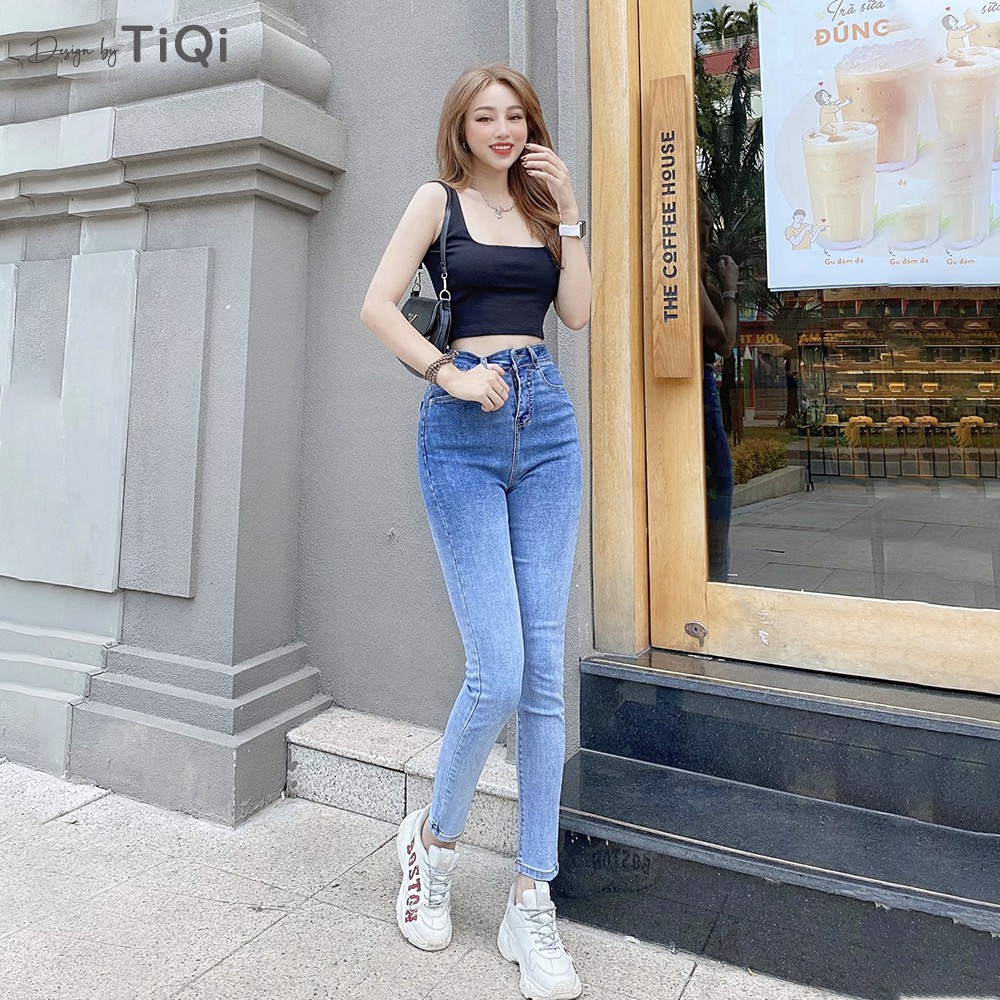 [MUA 1 TẶNG 1 - NHẬP SVC269 GIẢM 10% CHO ĐƠN HÀNG 150K] Quần Jean Nữ Skinny Lưng Cao Form Ôm Màu Ombre TiQi Jeans G1-01